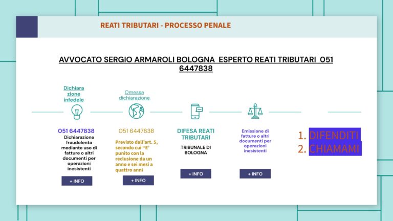 REATI TRIBUTARI BOLOGNA
